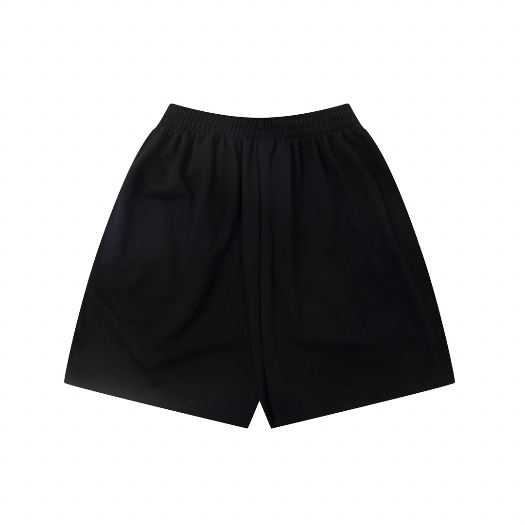 High Quality BAL Paris Co-name Embroidered Shorts with Side-Weave-Laced Logo - 图片 3