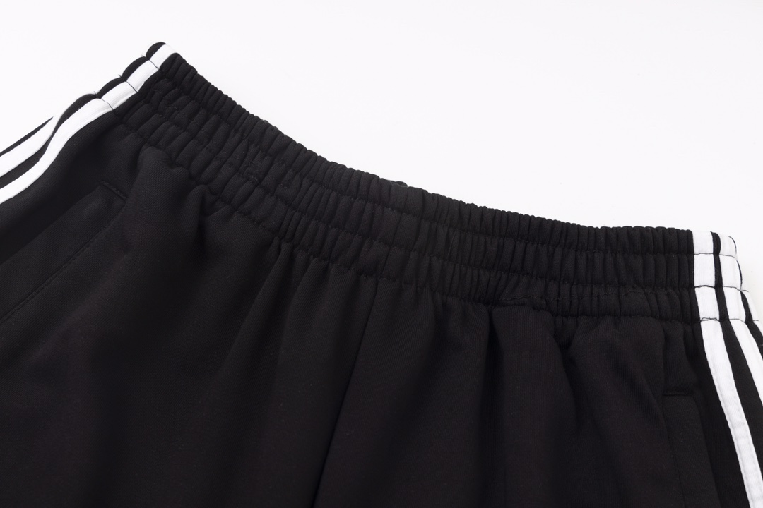 High Quality BAL Paris Co-name Embroidered Shorts with Side-Weave-Laced Logo - 图片 5