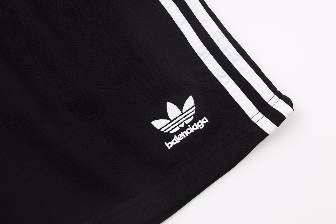 High Quality BAL Paris Co-name Embroidered Shorts with Side-Weave-Laced Logo - 图片 7