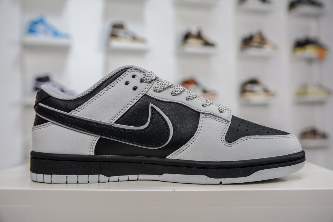 300 原装定制 Nike SB Dunk Low 灰猫反光 低帮休闲板鞋DD9606-363