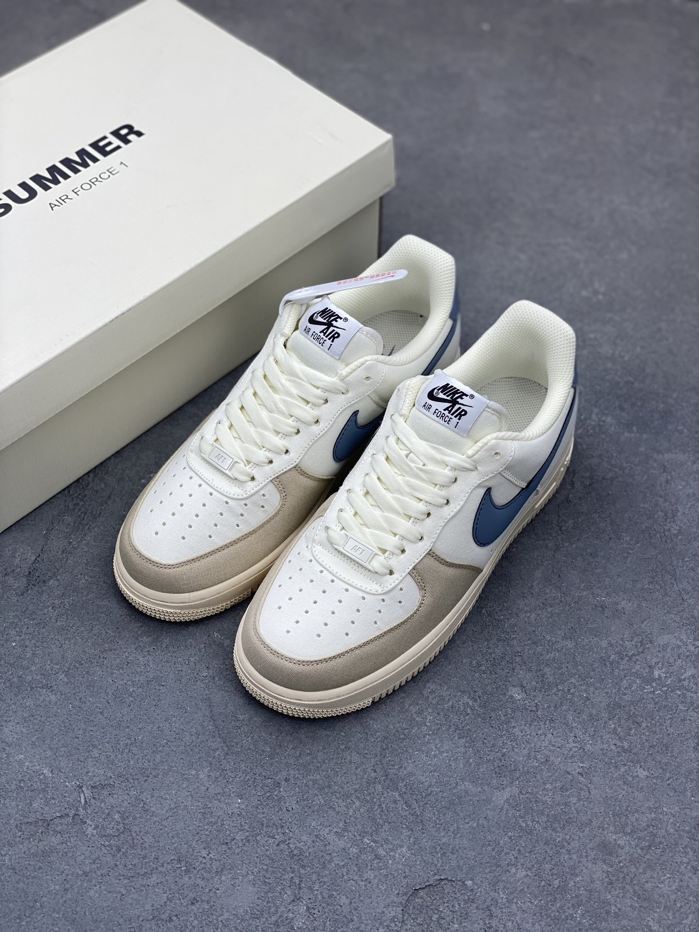 Nike Air Force 1 '07 Retro Blue Canvas Low-Top Sneakers - Limited Edition 9 i1679944075 7935 7