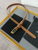 Celine Belts Embroidery Cowhide Vintage