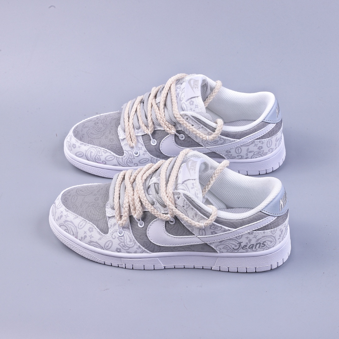 280 Nike Dunk Low ESS 反转腰果花 定制版解构绑带休闲板鞋 DJ9955-100