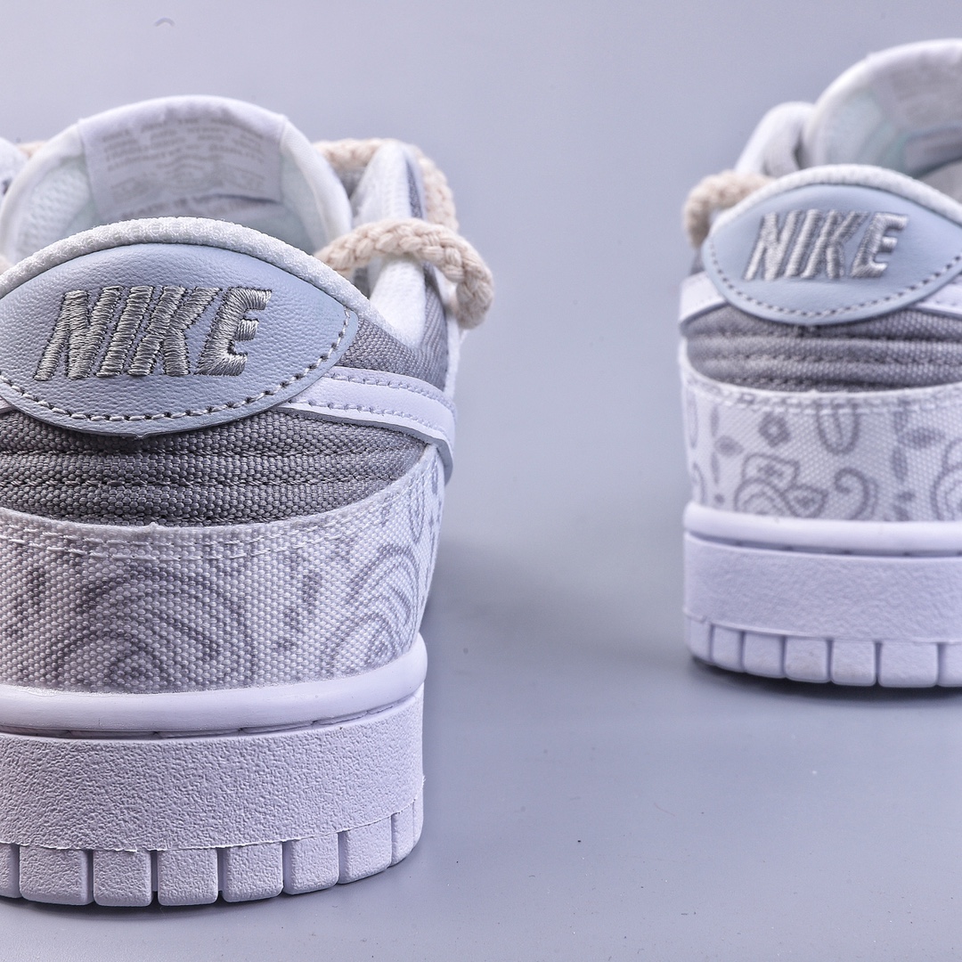 280 Nike Dunk Low ESS 反转腰果花 定制版解构绑带休闲板鞋 DJ9955-100