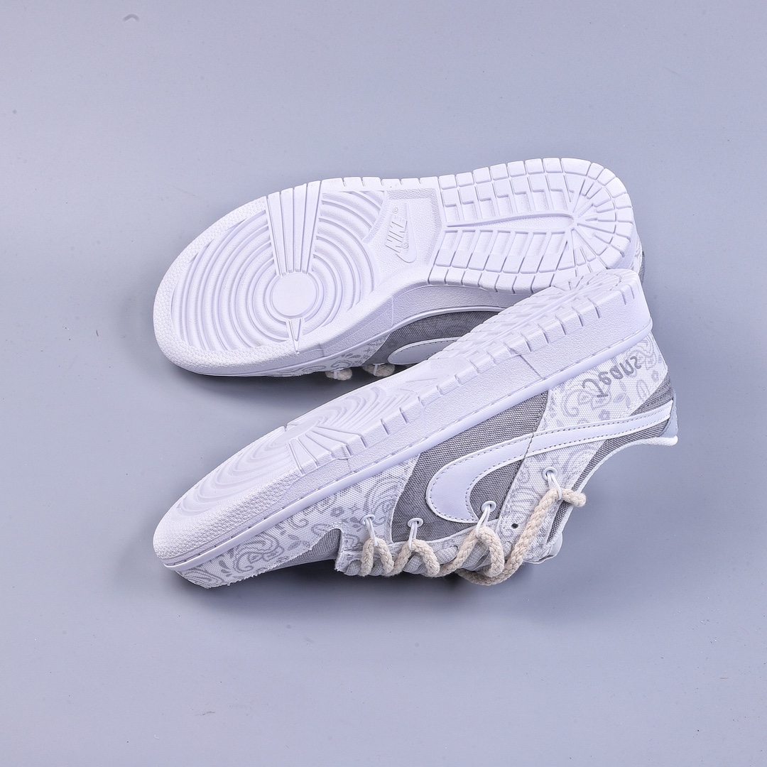 280 Nike Dunk Low ESS 反转腰果花 定制版解构绑带休闲板鞋 DJ9955-100