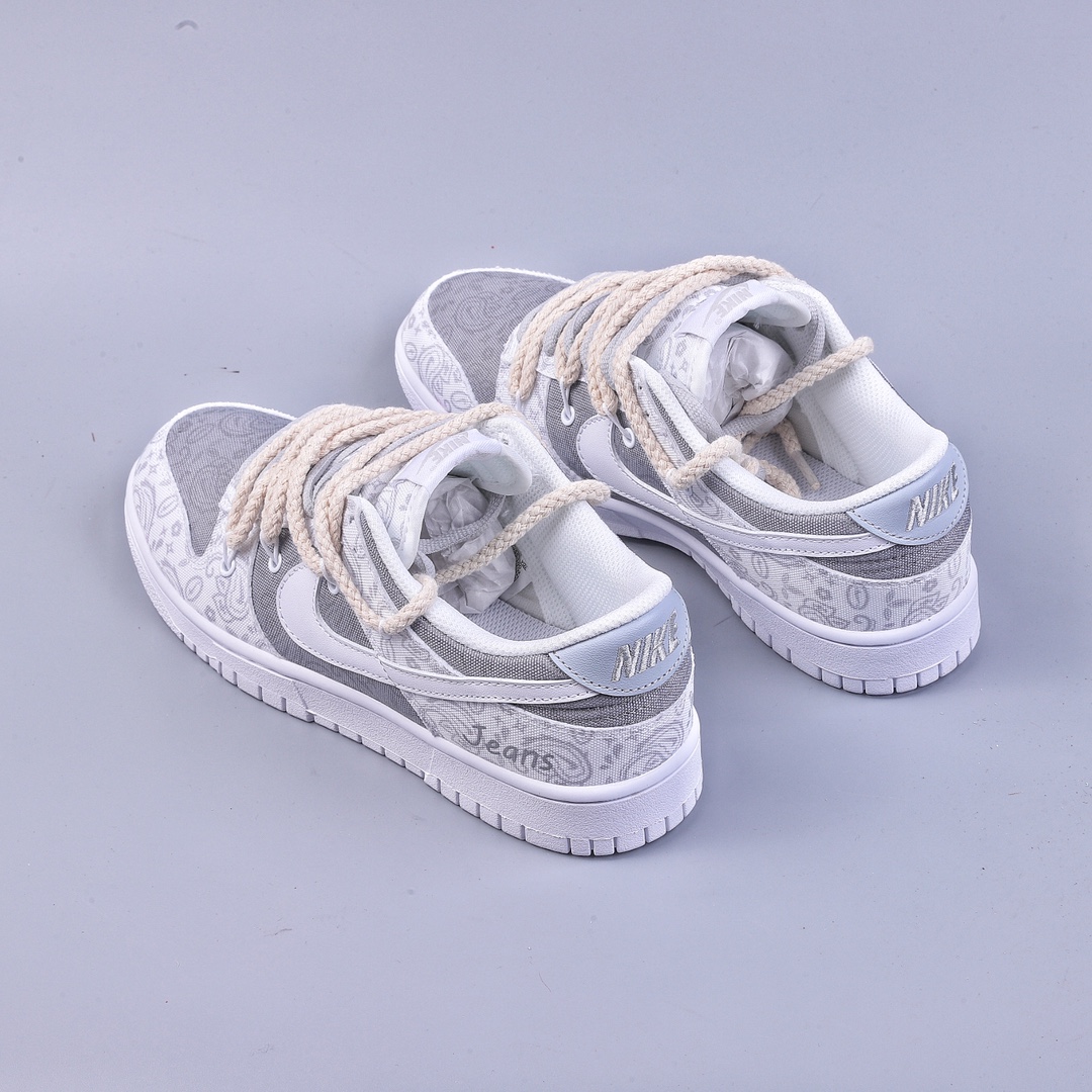 280 Nike Dunk Low ESS 反转腰果花 定制版解构绑带休闲板鞋 DJ9955-100
