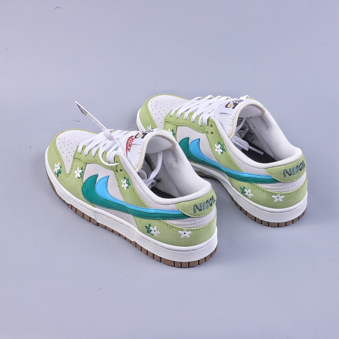 CS version DUNK printed double hook 85 series fresh green white green NIKE DUNK SB LOW customized color DO9457-125