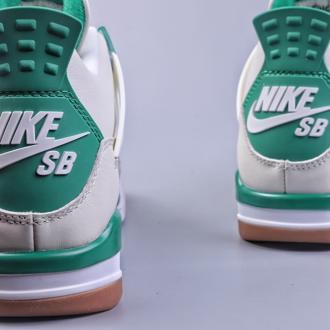 380 LL版Nk SB x Air Jordan 4 ”Pine Green” AJ4 乔4联名白绿 DR5415-103