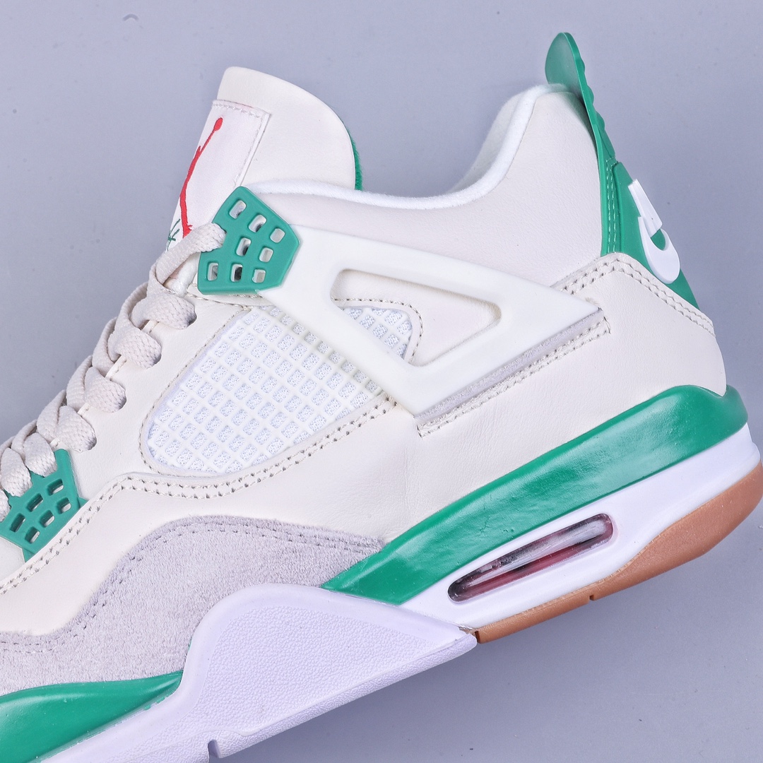 380 LL版Nk SB x Air Jordan 4 ”Pine Green” AJ4 乔4联名白绿 DR5415-103