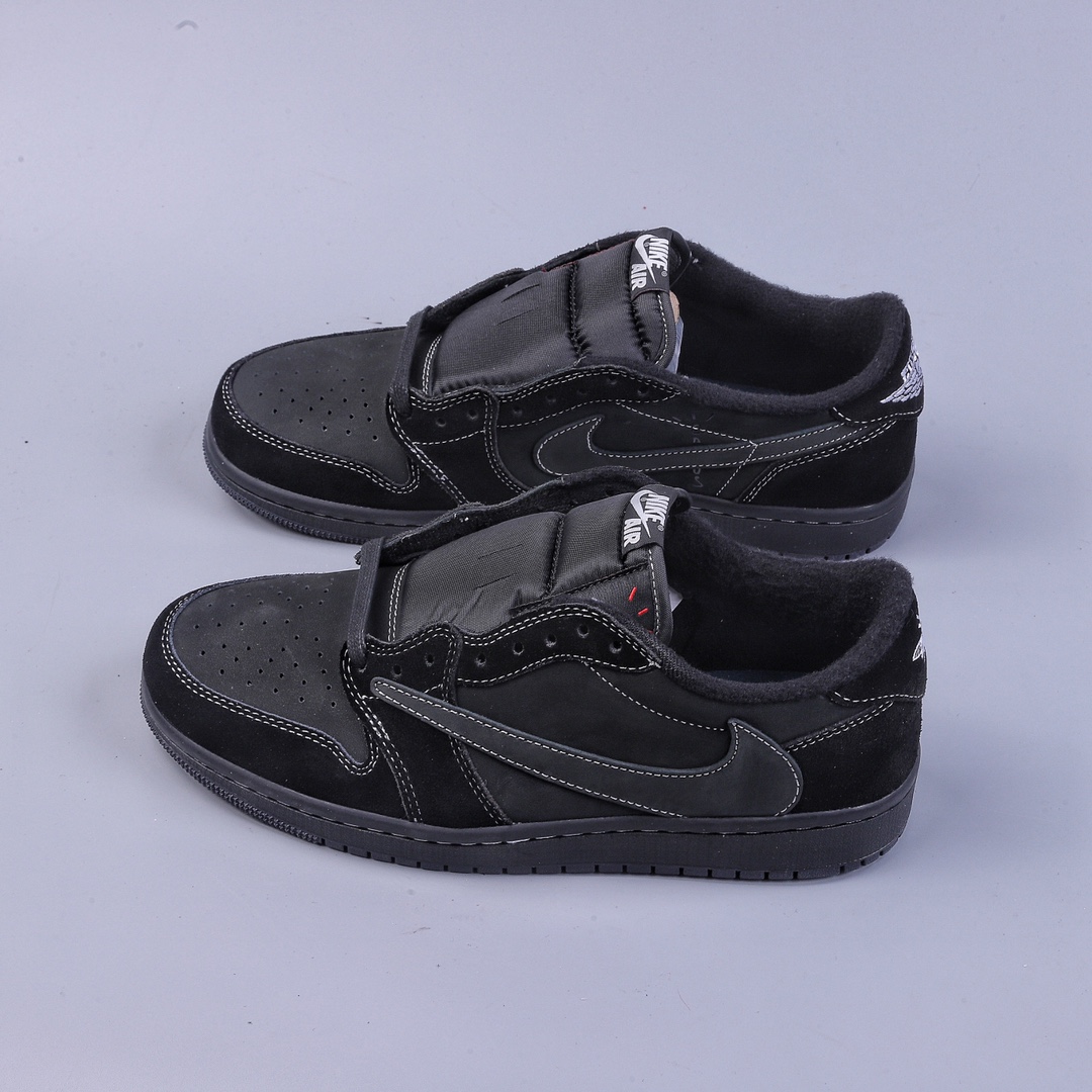 350 LL版Travis Scott x Air Jordan AJ1 Low OG TS联名黑武士倒钩4.0低帮 DM7866-001