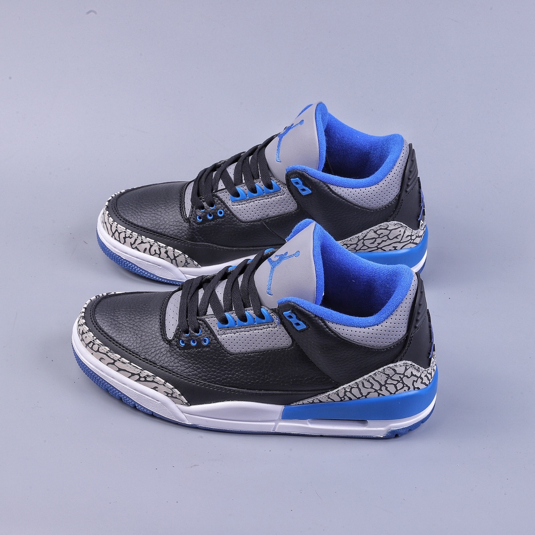 260 R版Nike Air Jordan 3 Retro”Sport Blue”迈克尔·乔丹AJ3代中帮136064-007