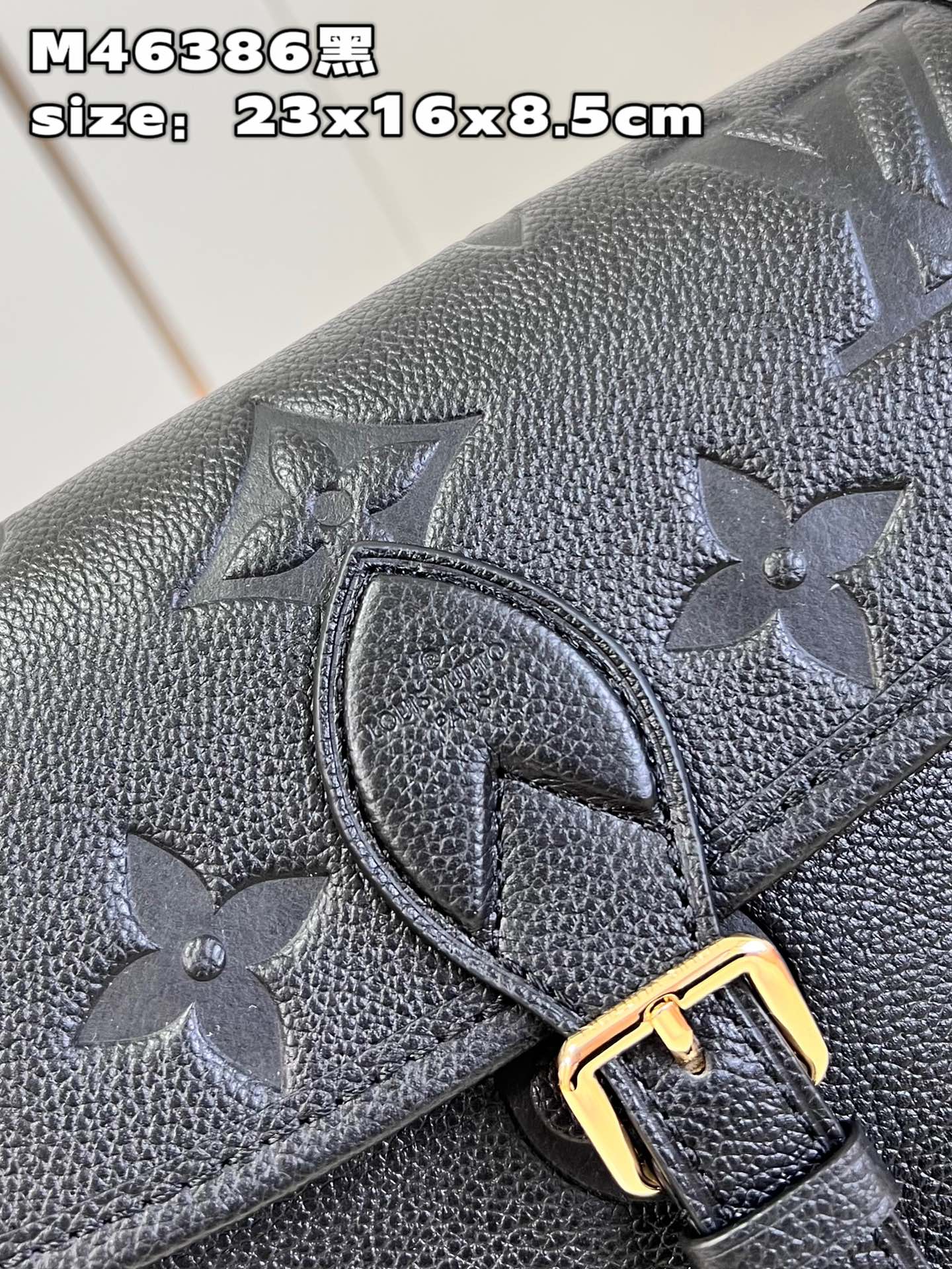 顶级原单M46386黑本款Diane手袋取材路易威登经典MonogramEmpreinte压纹皮革将品牌