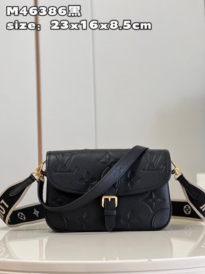 Louis Vuitton LV Diane Bags Handbags Black Empreinte​ M46386