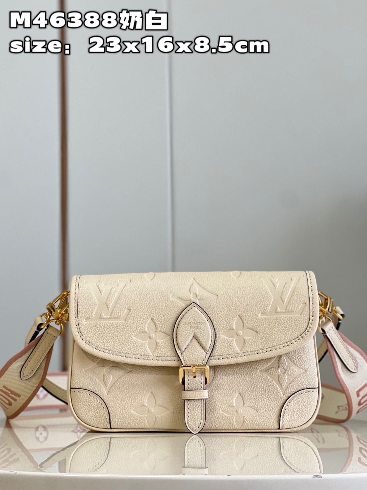 Louis Vuitton LV Diane Bags Handbags White Empreinte​ M46388