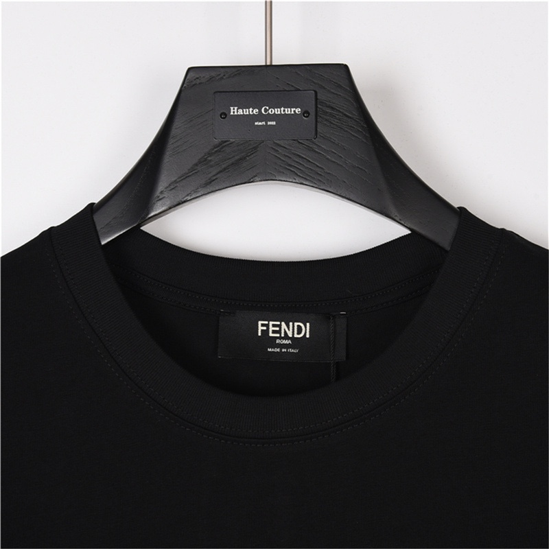 Fendi/芬迪23ss 杨幂同款拖鞋印花短袖T恤