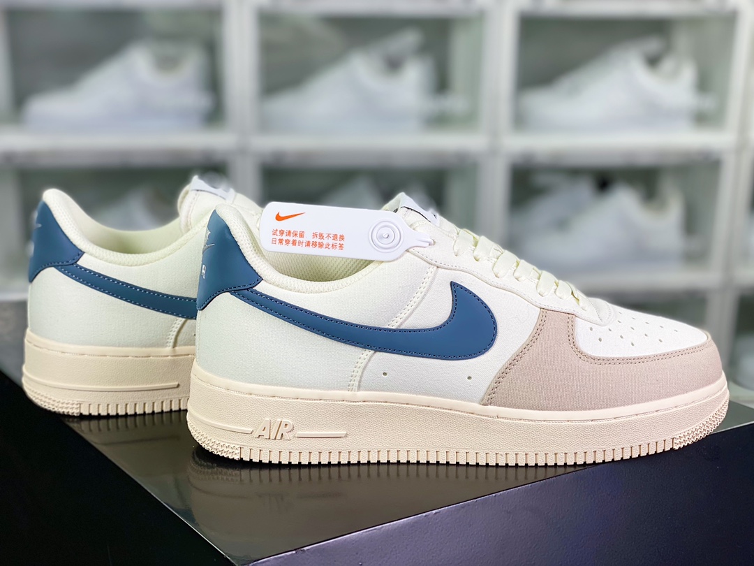 200  Air Force 1’07 Low QS”Beige/Khaki/Fog Blue”空军一号“帆布米白卡其雾霾蓝”DG2296-022