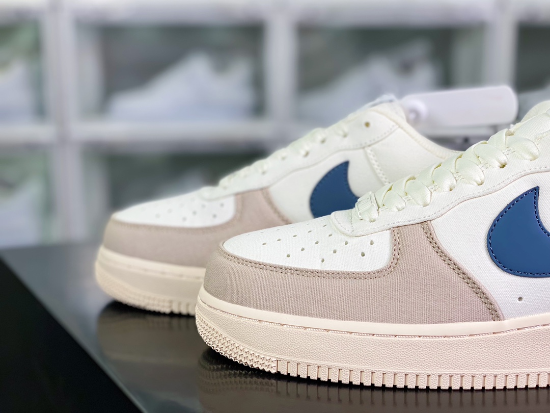 200  Air Force 1’07 Low QS”Beige/Khaki/Fog Blue”空军一号“帆布米白卡其雾霾蓝”DG2296-022