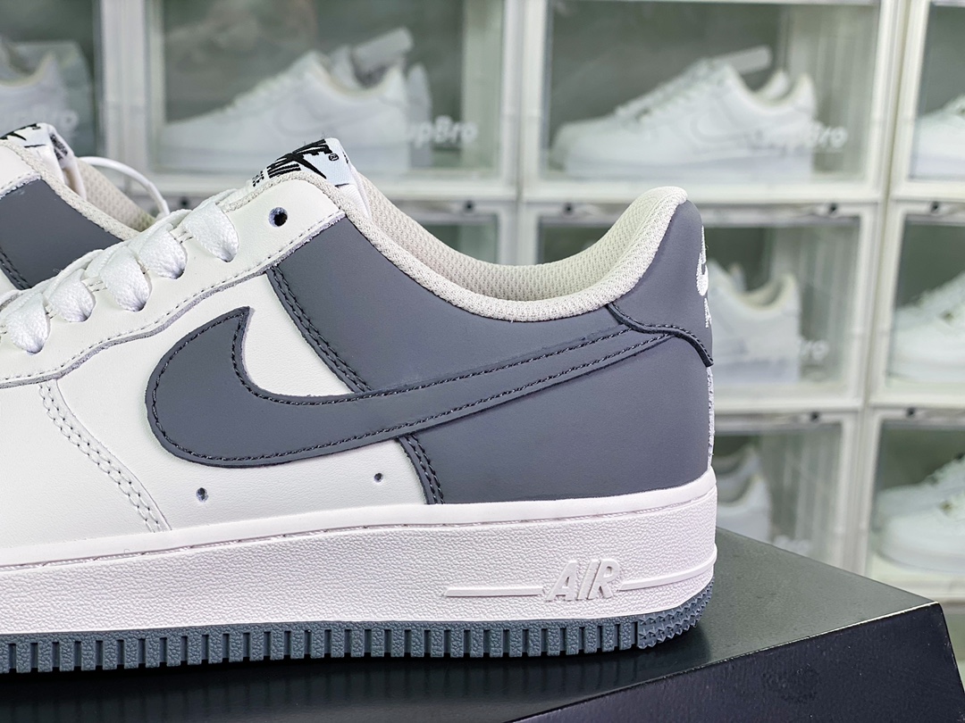 240 Air Sole气垫【耐克Nike】 Air Force 1’07 Low”Beige White/Dark Grey”空军一号“皮革拼接米白奶奶灰”DB3301-022