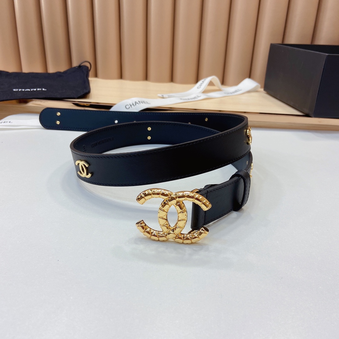 小香3.0Cm双面小牛皮与精品贵金属