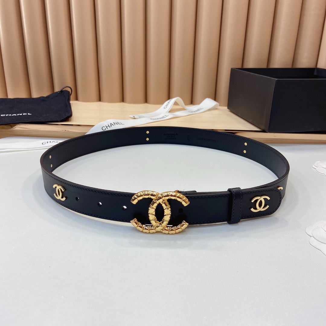 小香3.0Cm双面小牛皮与精品贵金属