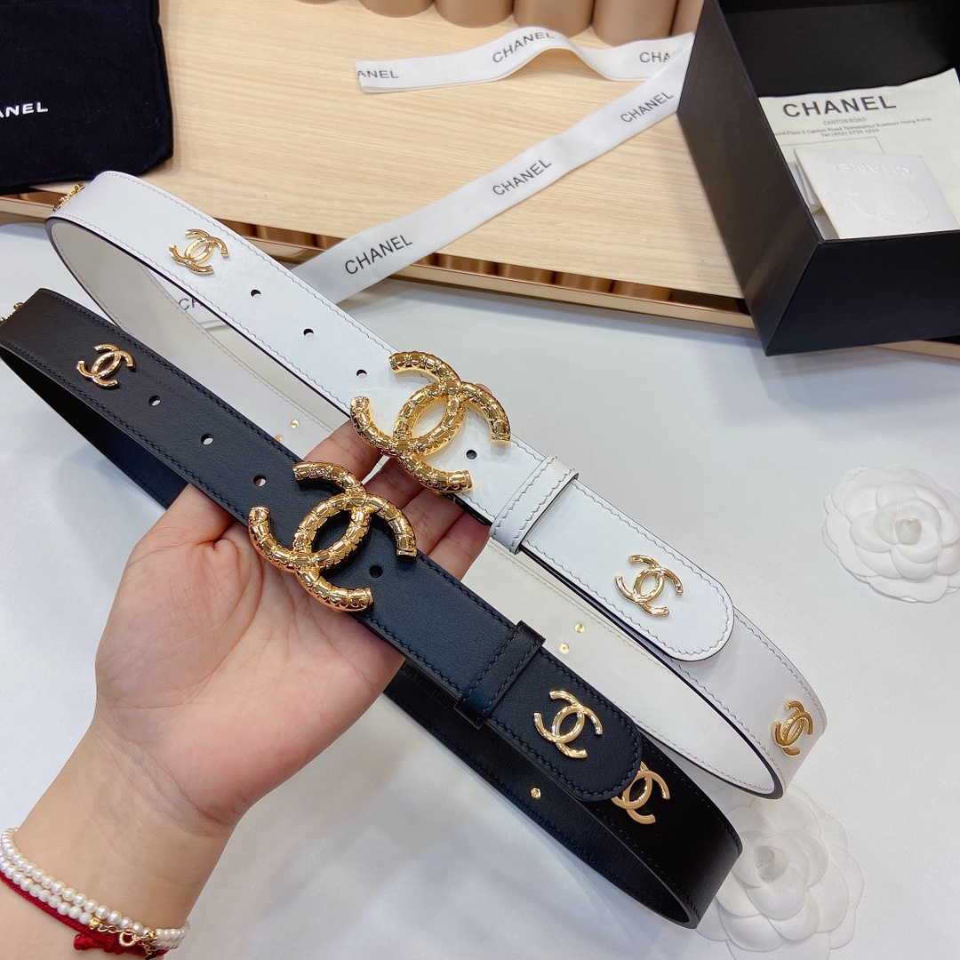 小香3.0Cm双面小牛皮与精品贵金属