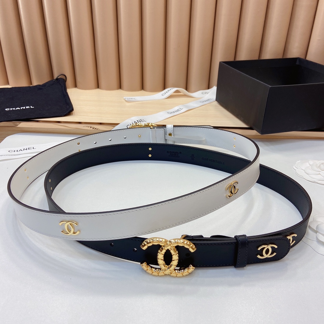 小香3.0Cm双面小牛皮与精品贵金属