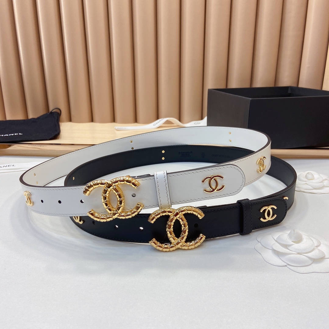 小香3.0Cm双面小牛皮与精品贵金属