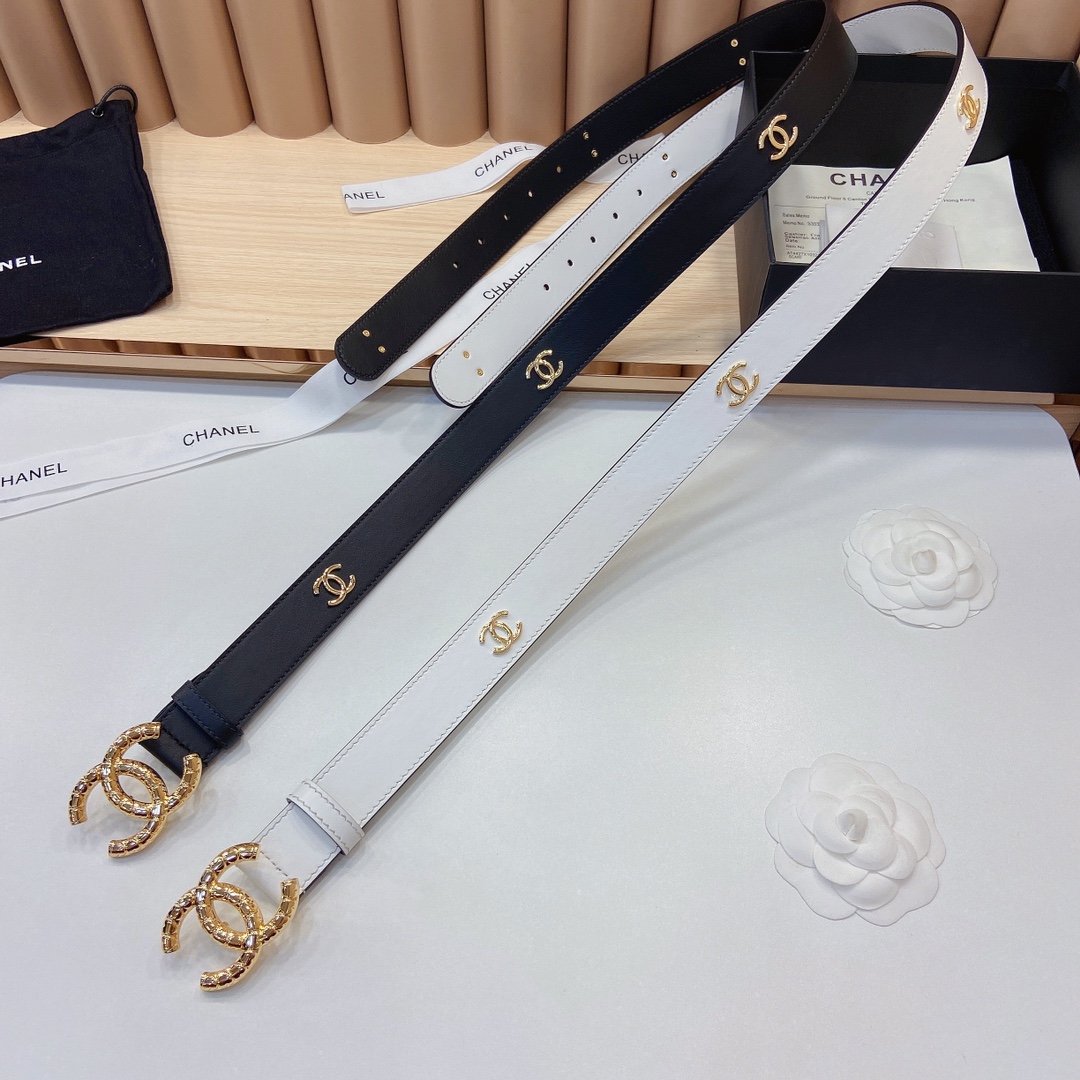小香3.0Cm双面小牛皮与精品贵金属
