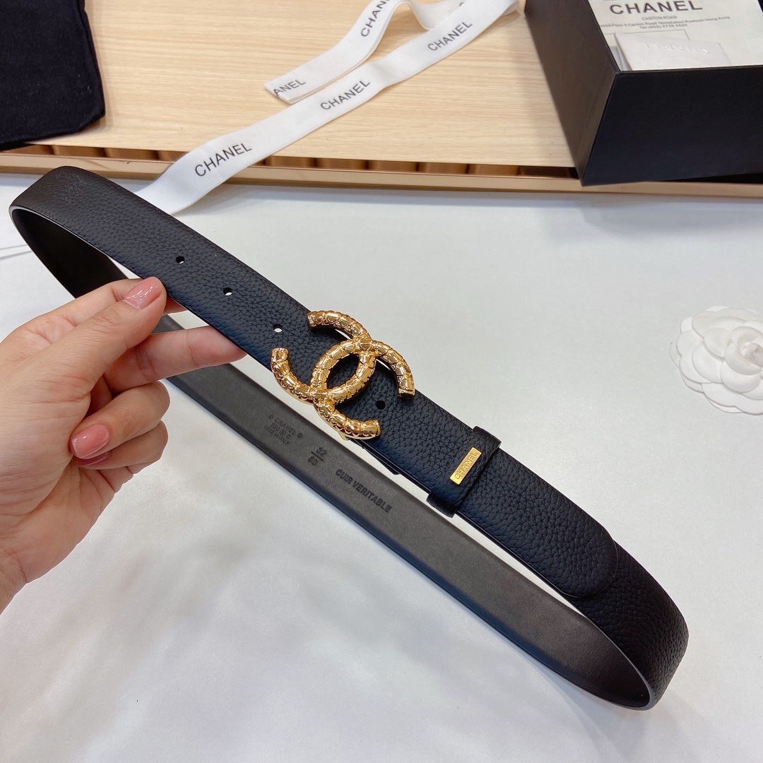 小香3.0Cm双面小牛皮与精品贵金属
