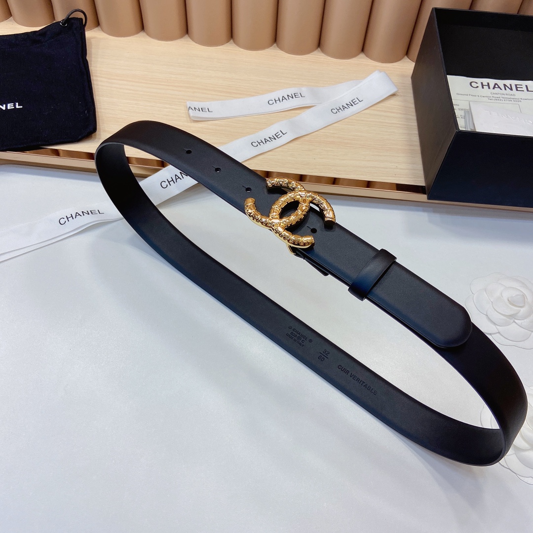 小香3.0Cm双面小牛皮与精品贵金属