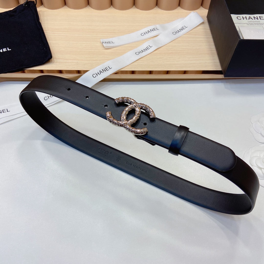 小香3.0Cm双面小牛皮与精品贵金属