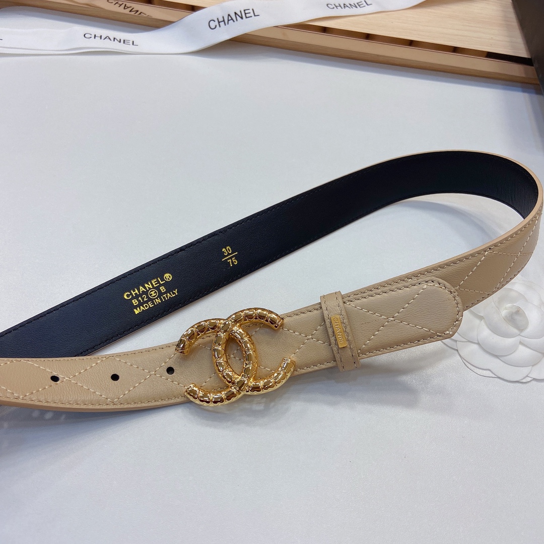 小香3.0Cm头层羊皮格与精品贵金属