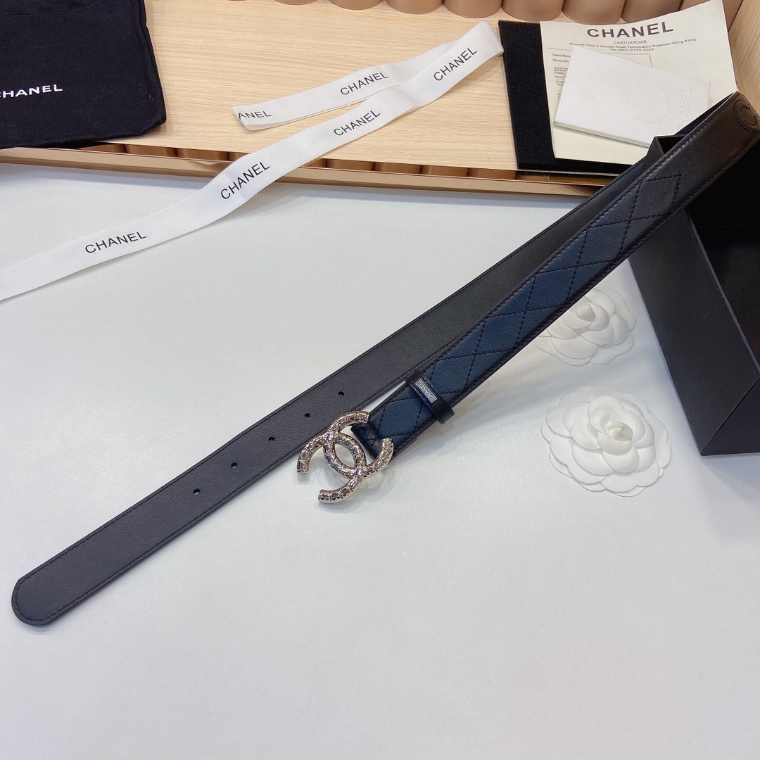 小香3.0Cm头层羊皮格与精品贵金属