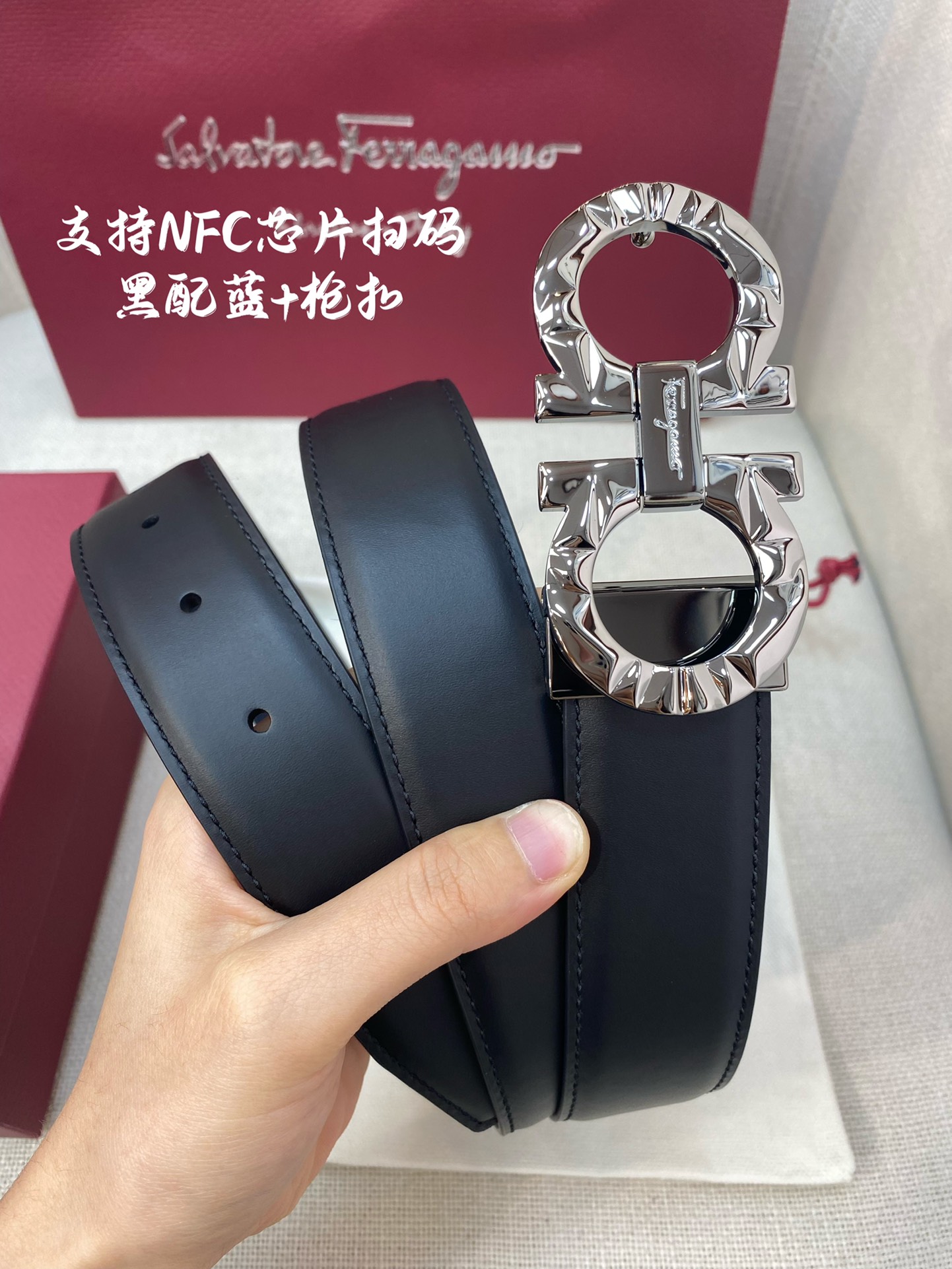 NFC-F3.5cm高级定制款男士皮带双面进口牛皮自行选择搭配真材实料很有质感时尚经典不失风范可自行裁剪