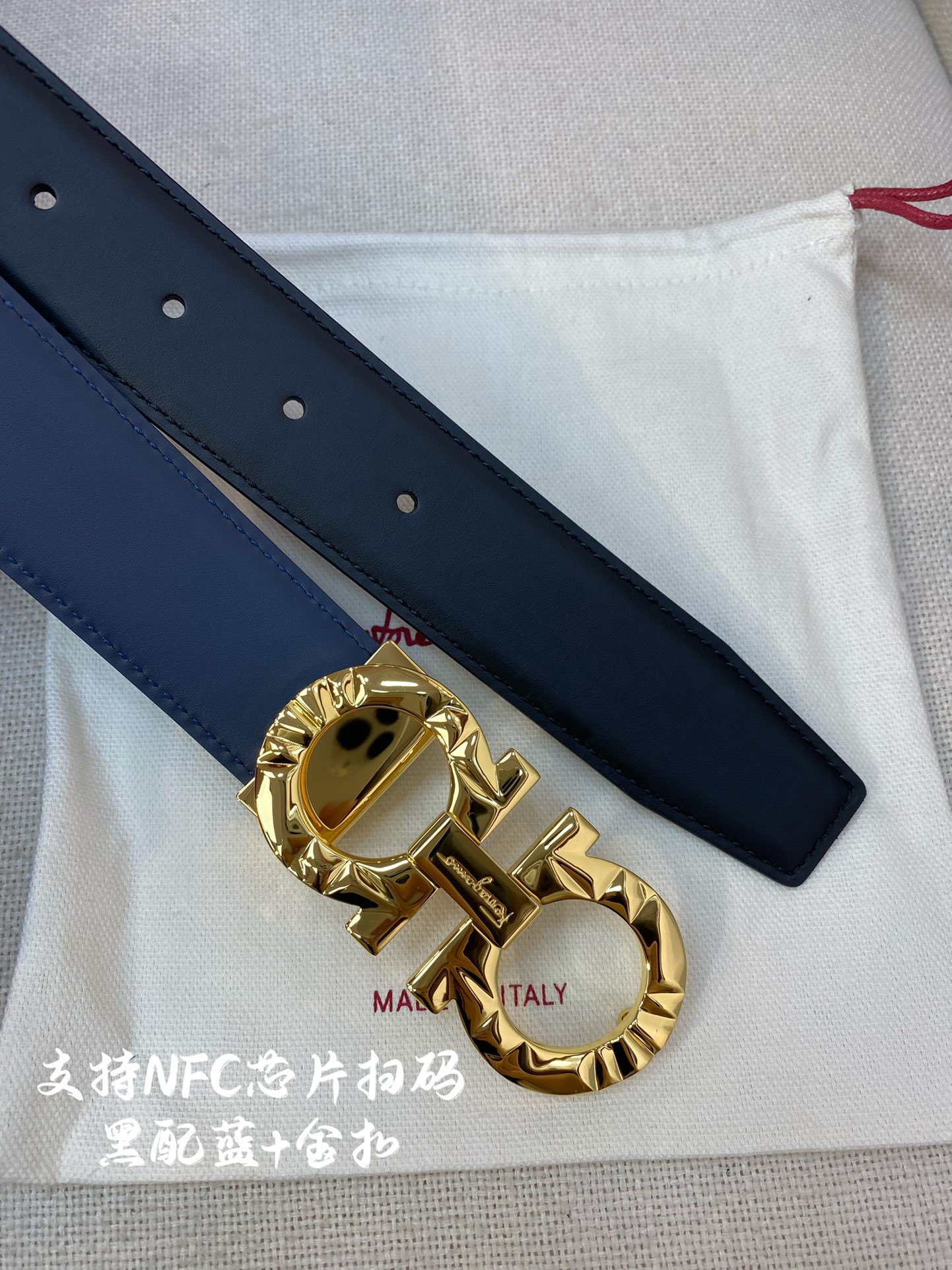 NFC-F3.5cm高级定制款男士皮带双面进口牛皮自行选择搭配真材实料很有质感时尚经典不失风范可自行裁剪