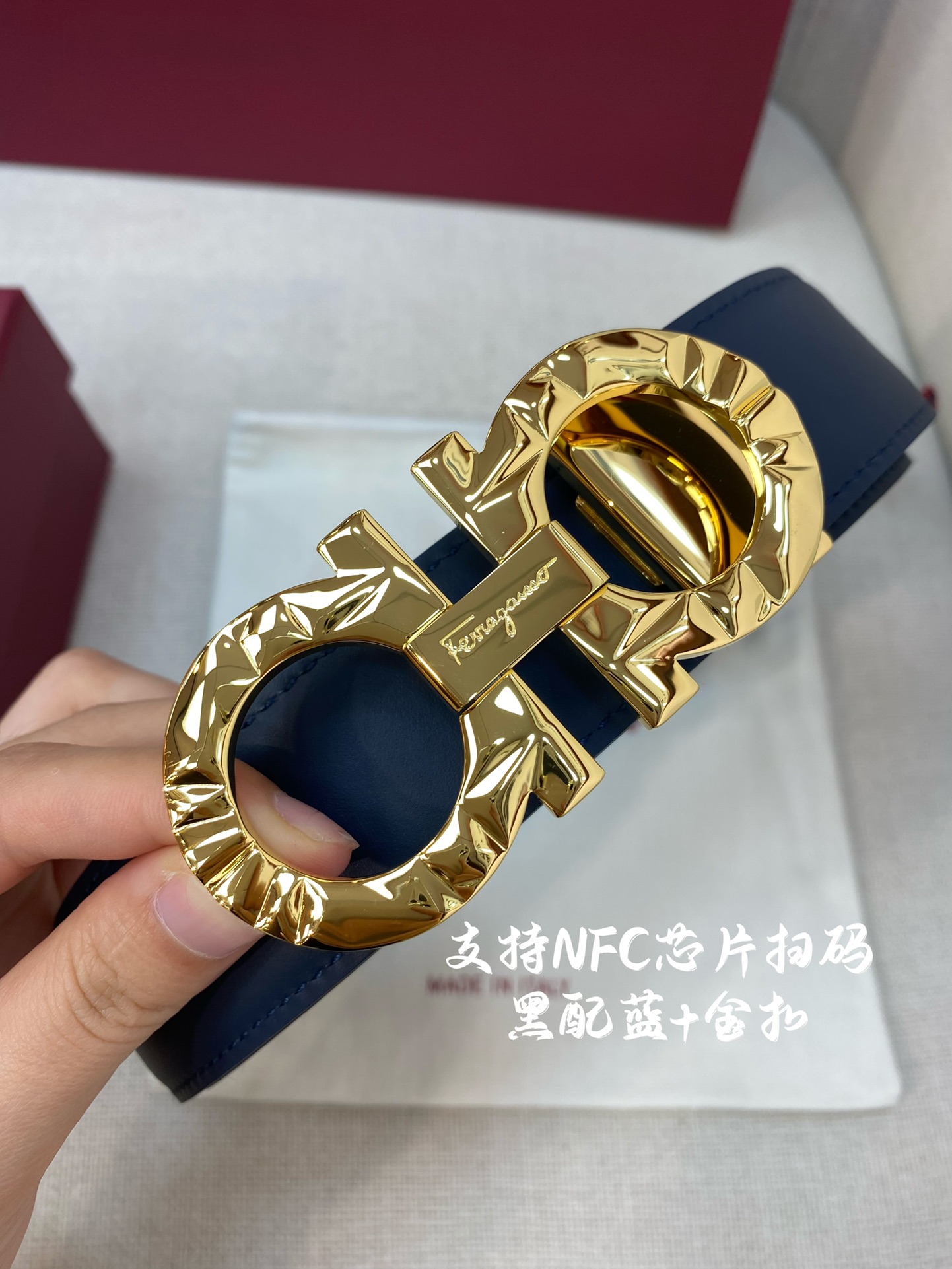 NFC-F3.5cm高级定制款男士皮带双面进口牛皮自行选择搭配真材实料很有质感时尚经典不失风范可自行裁剪