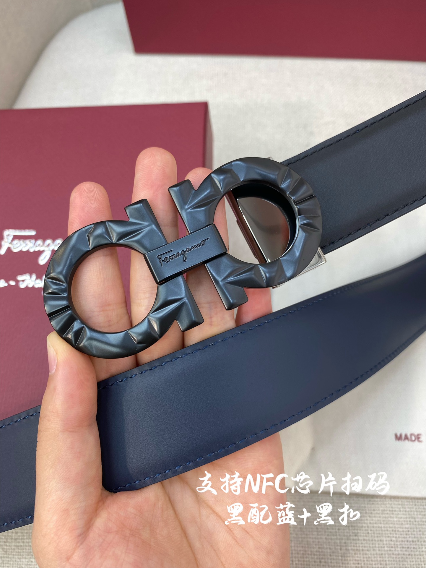 NFC-F3.5cm高级定制款男士皮带双面进口牛皮自行选择搭配真材实料很有质感时尚经典不失风范可自行裁剪