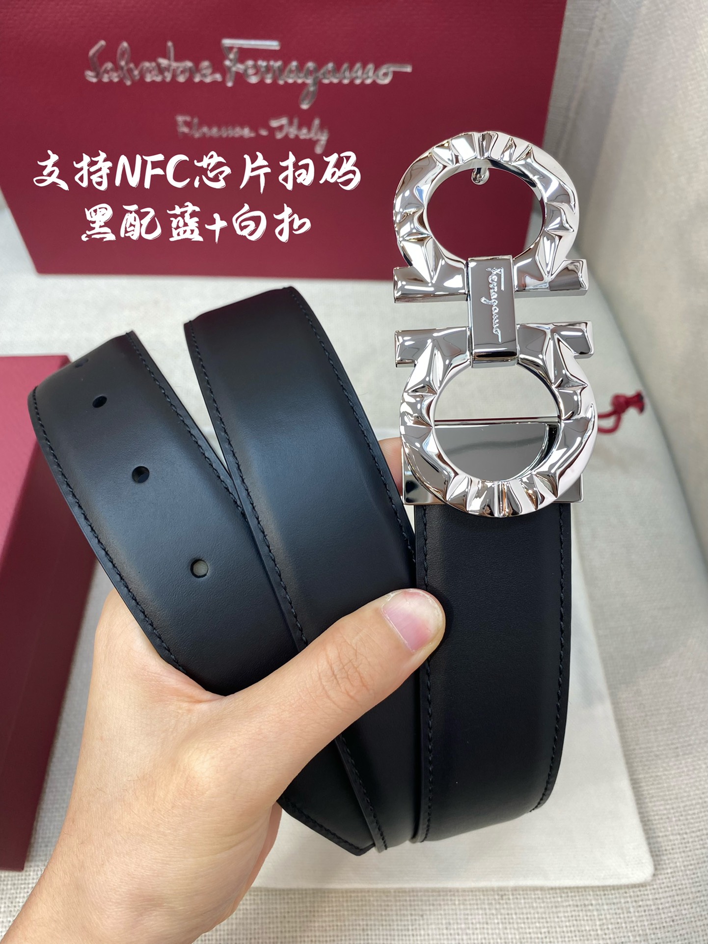 NFC-F3.5cm高级定制款男士皮带双面进口牛皮自行选择搭配真材实料很有质感时尚经典不失风范可自行裁剪