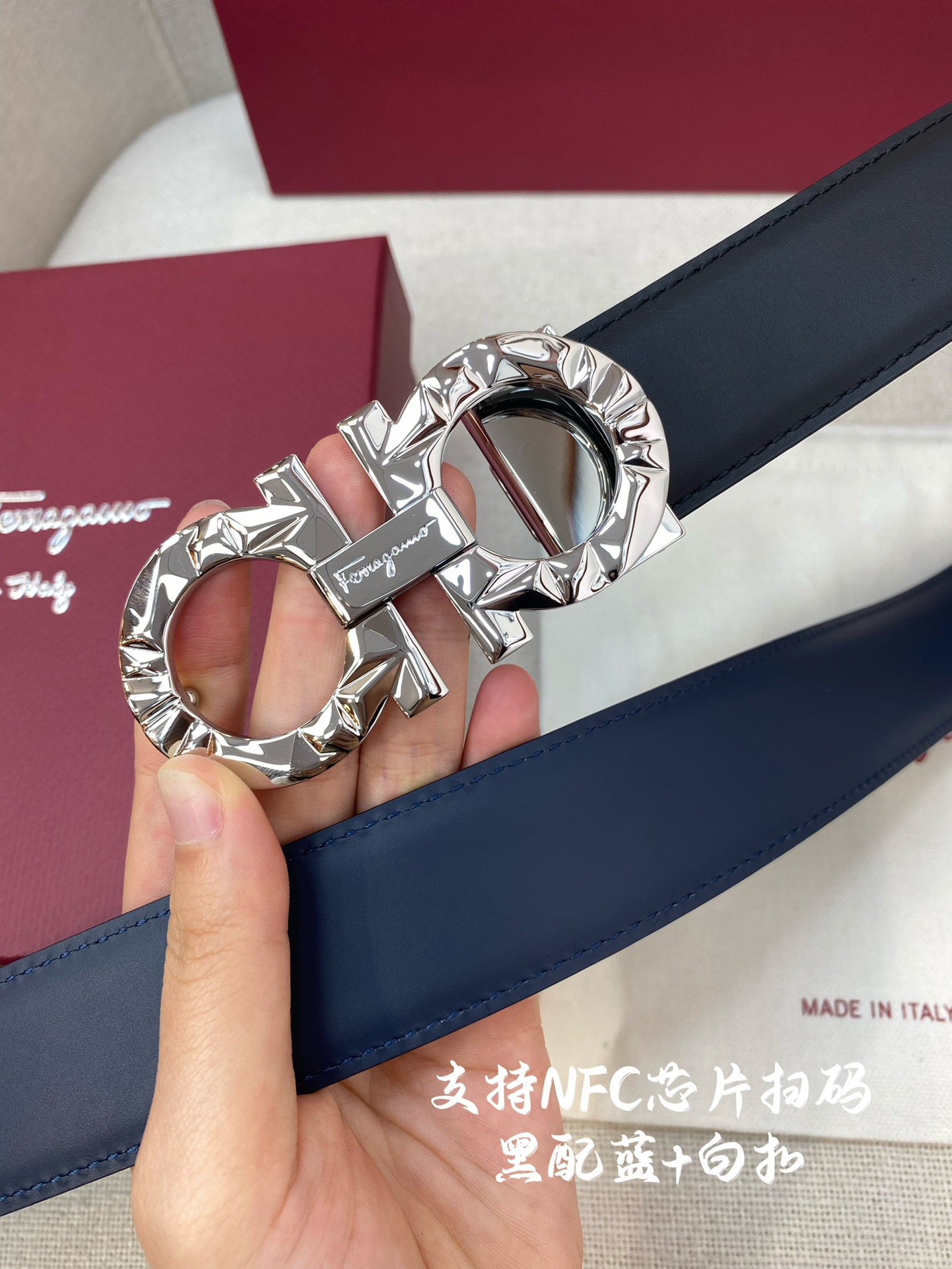 NFC-F3.5cm高级定制款男士皮带双面进口牛皮自行选择搭配真材实料很有质感时尚经典不失风范可自行裁剪