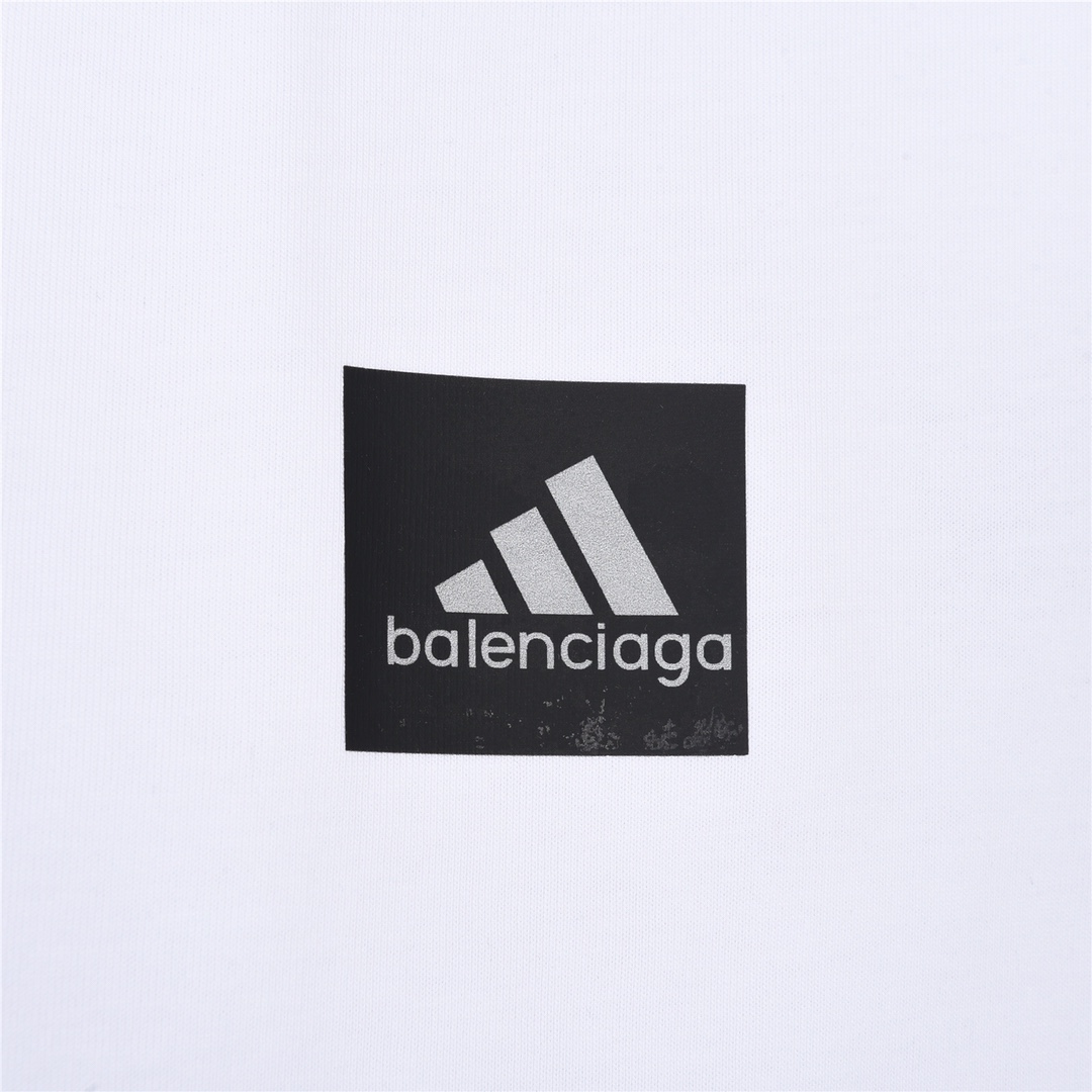 上新170 Balenciaga巴黎世家BLCG X Adidas 阿迪达印花短袖T恤