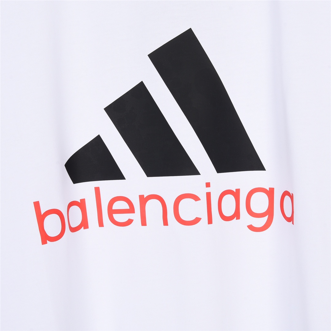 上新170 Balenciaga巴黎世家BLCG X Adidas 阿迪达印花短袖T恤