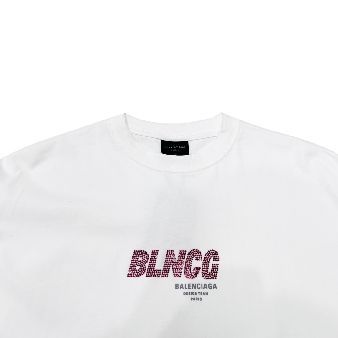 200 Balenciaga/巴黎世家 新款烫钻磨烂英文恤