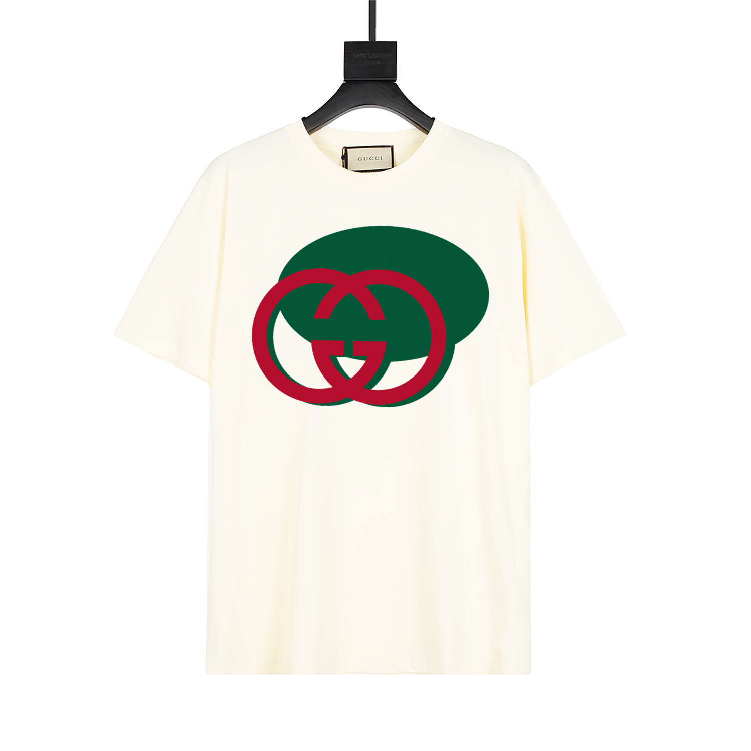 Camiseta de manga corta de alta calidad de GUCCI/Gucci con estampado de logotipo entrelazado. El logotipo de doble G en…
