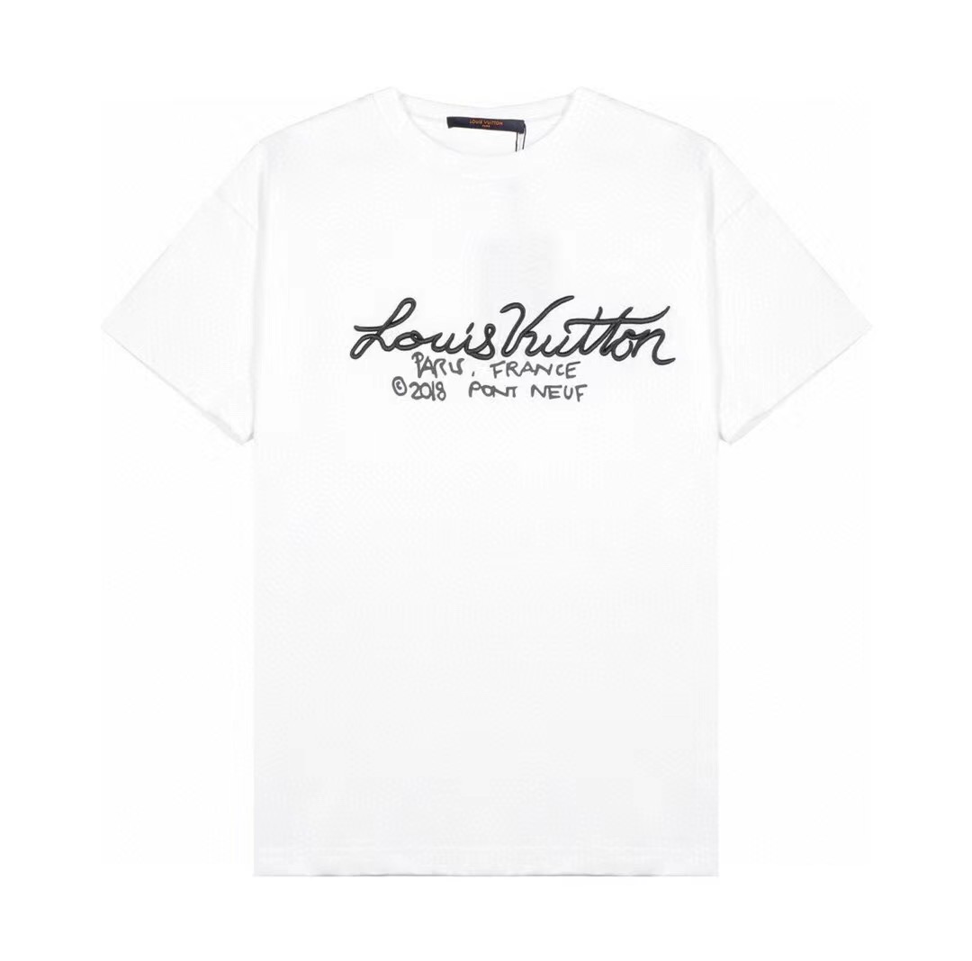 Louis Vuitton Abbigliamento T-Shirt Bianco Unisex Cotone Maniche corte