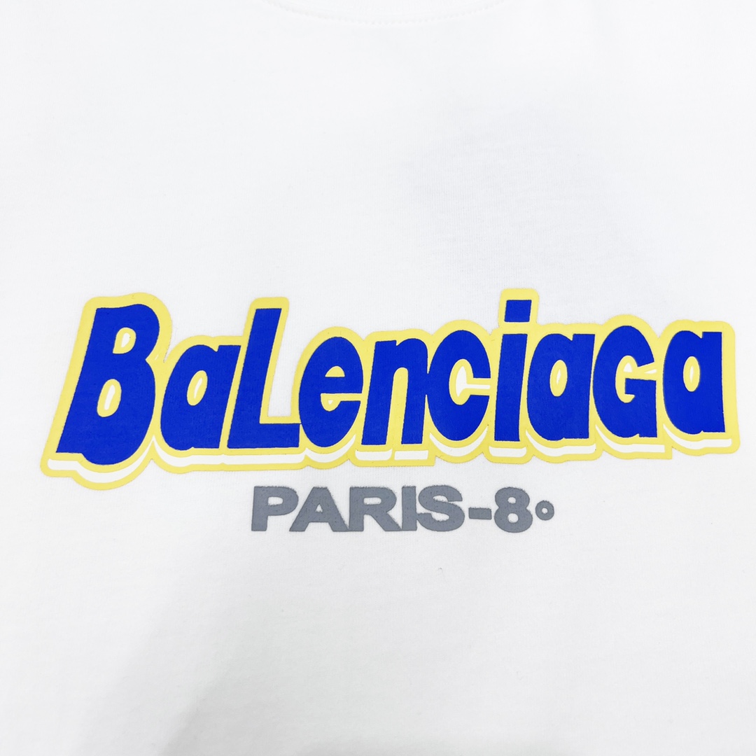 180 Balenciaga/巴黎世家 新款英文印花恤