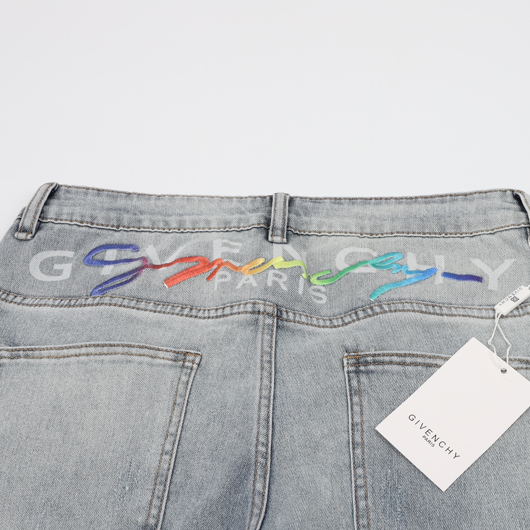 Givenchy/纪梵希 简约复刺绣LOGO牛仔裤