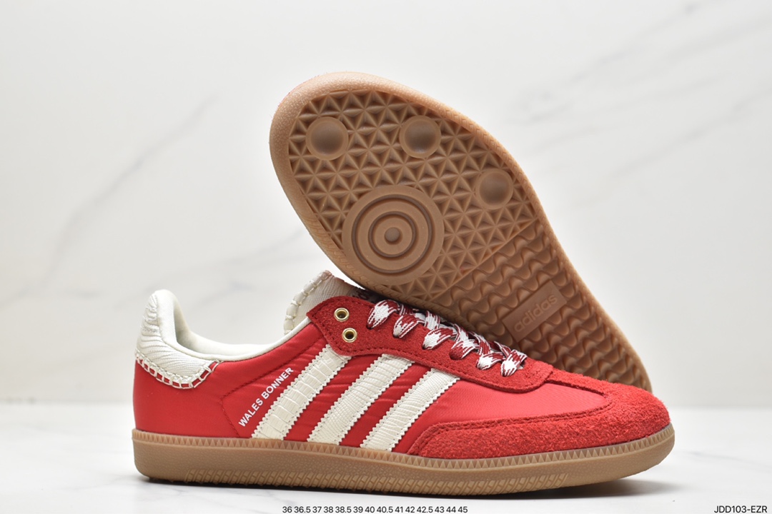 Wales Bonner x Adidas Originals Samba Samba ”Co-branded University Red Rice White” GY6612