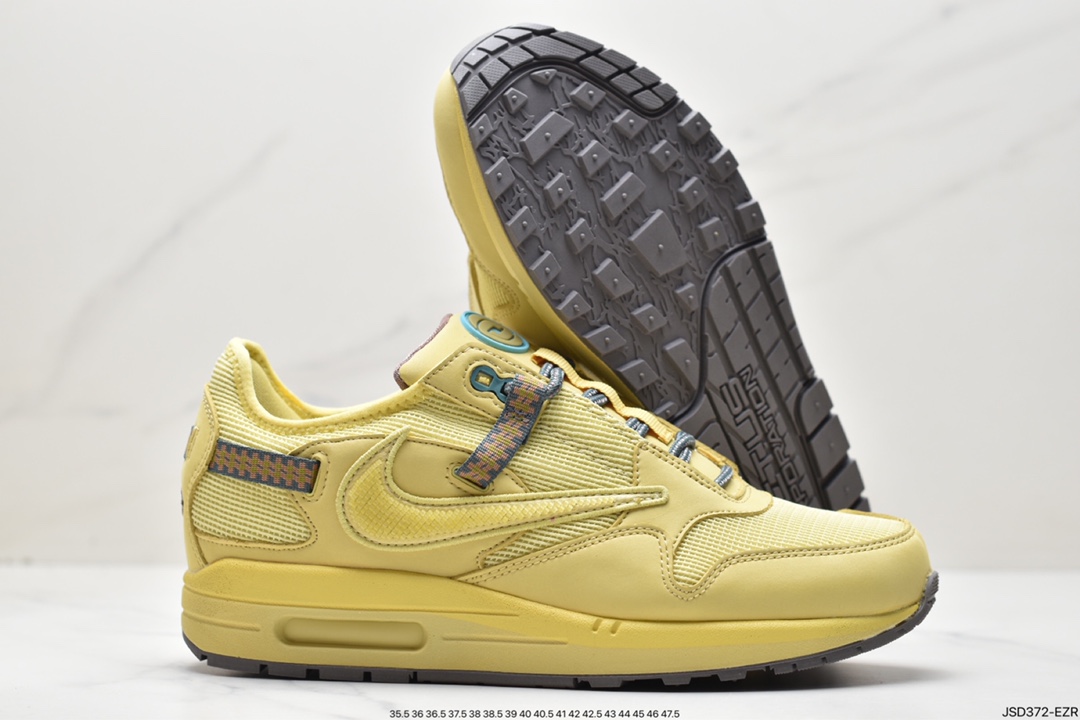 200 Travis Scott x Nike Air Max 1” Wheat/Lemon”改版款低帮“做旧倒钩”DO9392-700