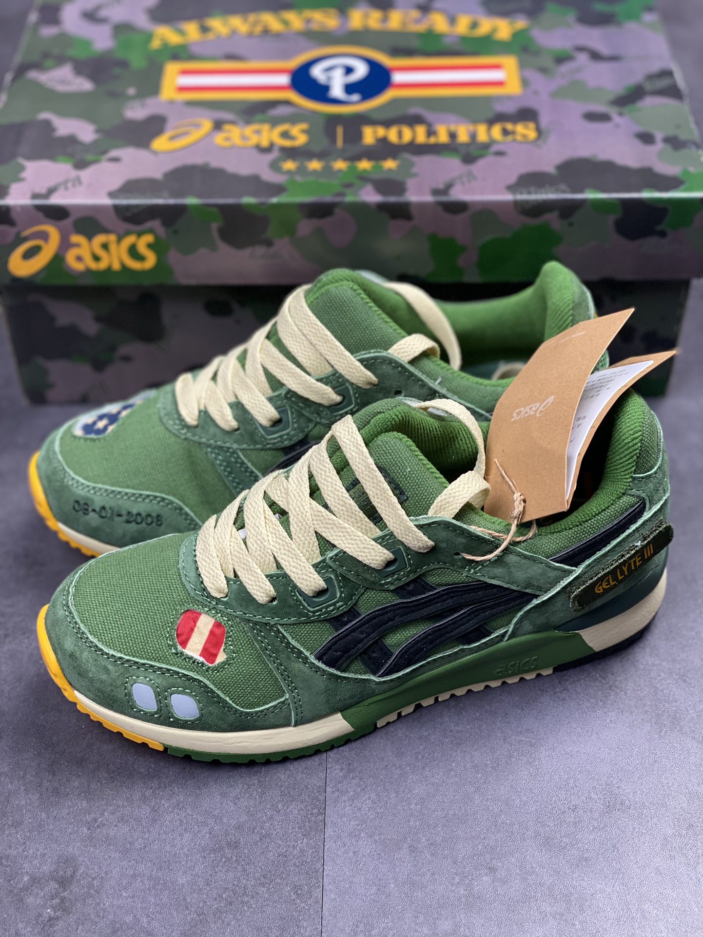 Sneaker Politics x Asics Gel-Lyte III OG 3rd generation series low top 1201A516-300