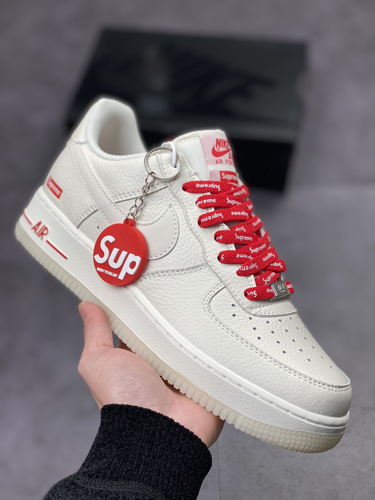 230 Supreme Nike Air Force 1 Low 07 联名白红SU0220-001